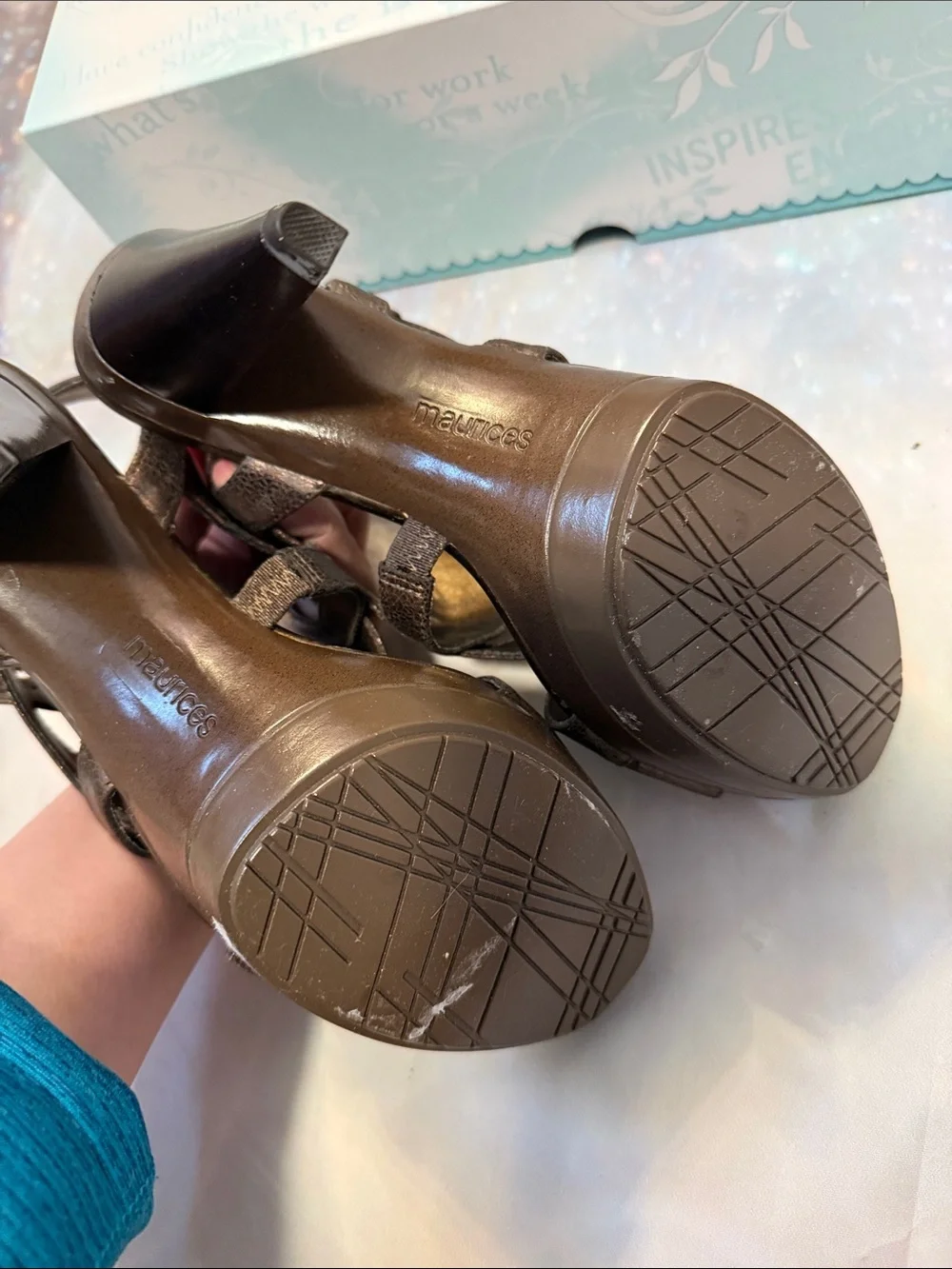 Maurices Stylish Women's Brown Strappy High-Heel Sandals 8